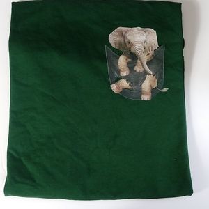 Elephant in Pocket Baby Tee